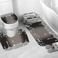 thumbnail image 6 of 4PCS Bling Diamond Shower Curtain Set with Non-Slip Rugs Toilet Lid Cover and Bath Mat Shower Curtain with 12 Hooks Bathroom Sets with Shower Curtain and Rugs and Accessories, 6 of 7