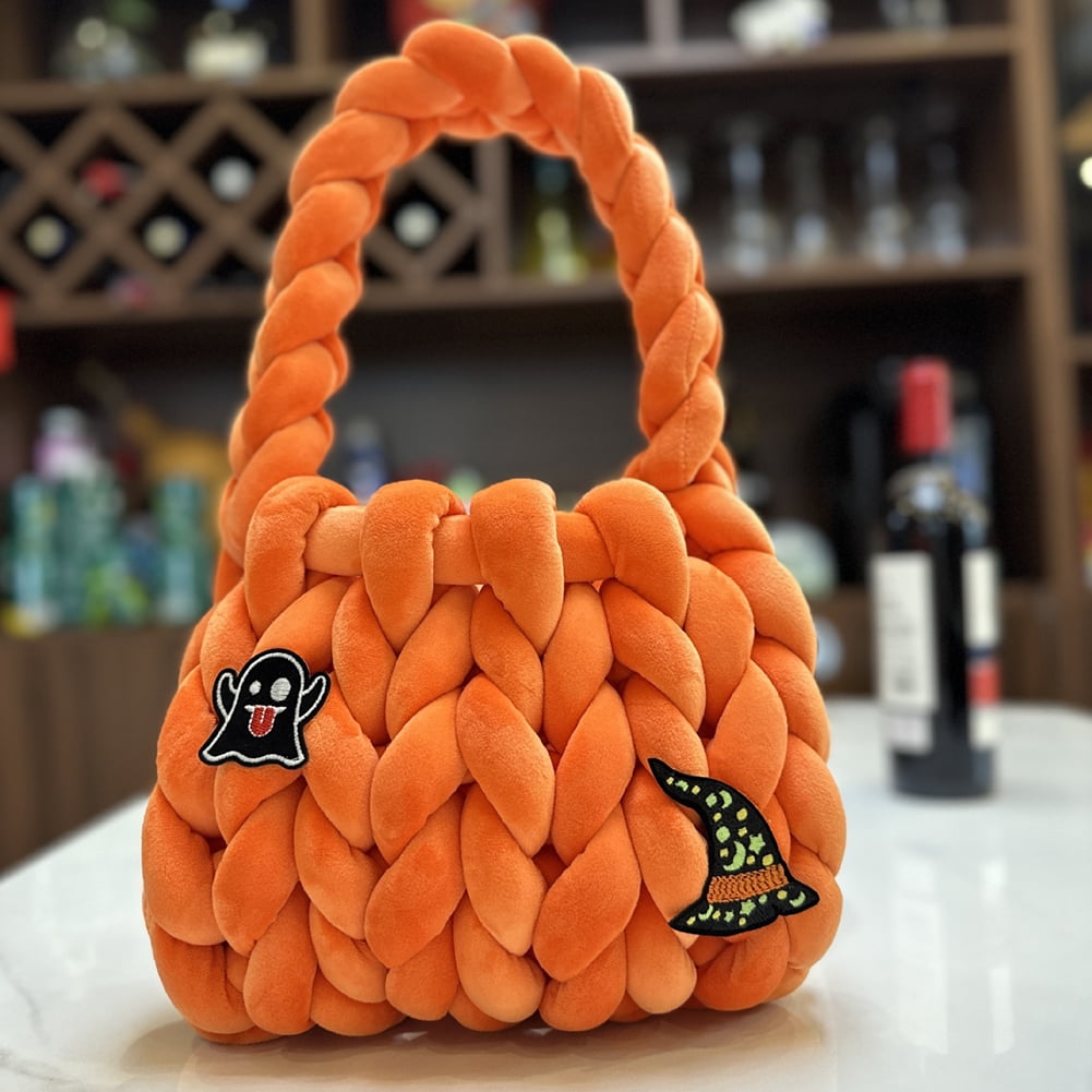 Creative Halloween Bag for Women Handbags Fluffy Crochet Top