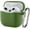 Dark Green, variant on Silicone Cover Case with Keychain for AirPods 3 White