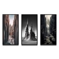 thumbnail image 2 of Designart "Desert Landscape Vertical Plains and Rocks III" Meadow Framed Wall Art Set Of 3 - White Traditional Frame Gallery Wall Set For Home Decor, 2 of 6