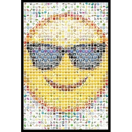 Emoji Sunglasses Mosaic Poster Poster Print