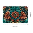 thumbnail image 3 of DouZhe Doormat Non-Slip Washable Floor Mat, Indoor Area Rug Vintage Rustic Style Flower Pattern Carpet, 24x16 inches, 3 of 7