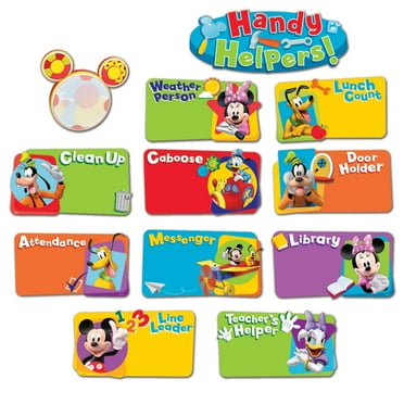 Eureka Mini Bulletin Board Set, Clubhouse, with Handy Helper Sign, Multicolor, 16 Count