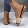 thumbnail image 6 of GJPBGK Women's Flat Slide Sandals Open Toe One-Band Summer Slip-On Shoes for Beach, Travel & Casual Outfits, 6 of 6