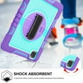 thumbnail image 4 of For iPad 10th Gen 2022 Kids Heavy Duty Shockproof Case Armor Rugged Full Body Protection With Built-in Kickstand Rotating Cover Strap Protective Shell, 4 of 5