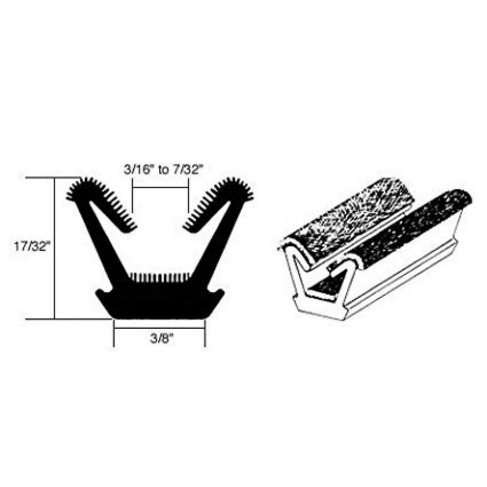CRL Flexible Flocked Rubber Glass Run Channel for 19631966 Valiant and