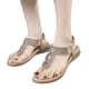 thumbnail image 4 of Amzcrzy Zapatos de mujer,Zapatos de mujer,Zapatillas de mujer, Sandalias planas con tiras en T para mujer, estilo casual, con diamantes de imitación, para playa y elegantes Sandalias Mujer Zapatillas, 4 of 6