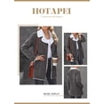 thumbnail image 3 of HOTAPEI Winter Coats for Women Lapel Sherpa Lined Jacket Winter Warm Jackets Outerwear Denim Coat with Pockets, S-3XL, 3 of 6