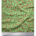 thumbnail image 1 of Soimoi Rayon Fabric Red Berries Fruits Print Fabric by Yard 42 Inch Wide, 1 of 1