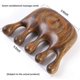 thumbnail image 2 of Green sandalwood wide-tooth comb scalp massage static-free men and women wooden hair comb octopus, 2 of 5