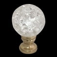 thumbnail image 2 of Royal Designs, Inc. Small Ball with Crackle Texture K9 Crystal Clear Finial for Lamp Shade, F-5042C-1, Polished Brass, Single, 2 of 5