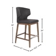 thumbnail image 2 of Cabo Contract Grade Upholstered Wingback Bar Stool (26-inch/ 29-inch), 2 of 3