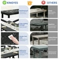 thumbnail image 6 of KINGYES All Weather Outdoor Dining Table with Umbrella Hole, HDPE Rectangular Patio Table for Backyard, Garden, Porch, Deck, Black, 6 of 9