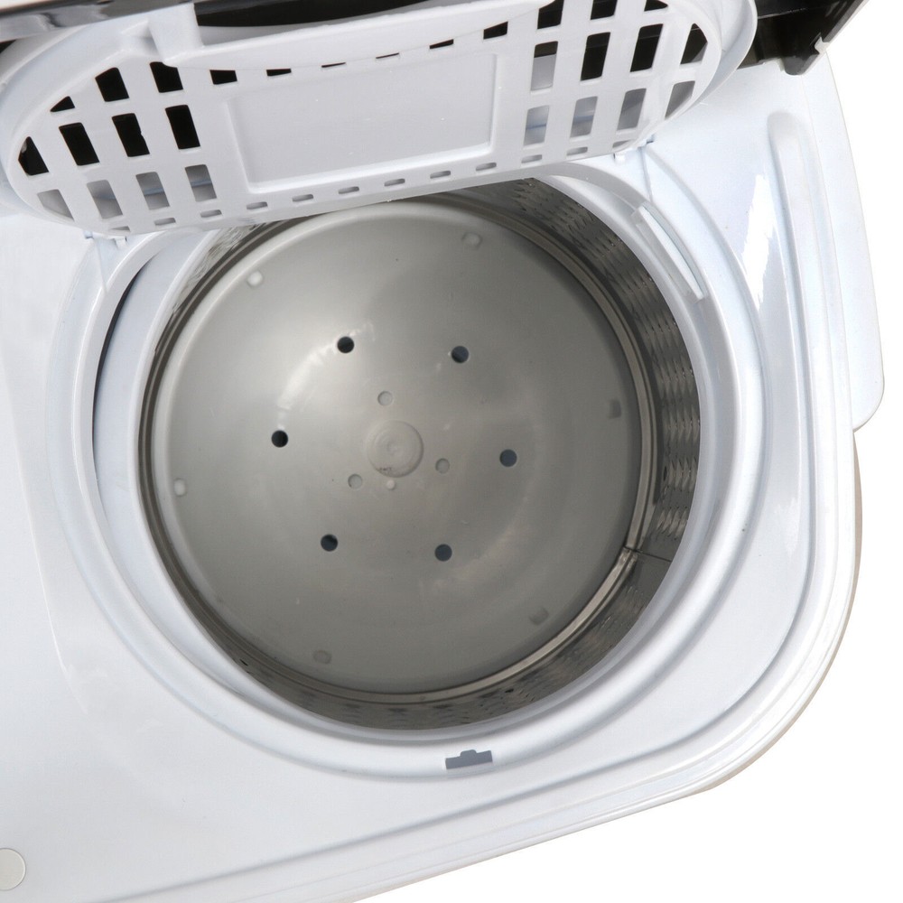 SONGMY 8 lbs Portable Washing Machine, Twin Tub Semi-Automatic Mini Washer with Spin Dryer, Compact Laundry Machine for Apartments