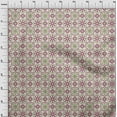 thumbnail image 3 of oneOone Polyester Lycra Pastel Gray Fabric Floral & Tiles Moroccan Sewing Material Print Fabric By The Meter 56 Inch Wide, 3 of 4
