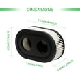 thumbnail image 3 of Lawn Mower Air Filter for Briggs & Stratton Replacement 593260 798452 334404 550E 500EX 550EX 625 575EX 625EX 675EXI 725EXI 4247 5432 5432k 09P00 09P702 Series Engines, 2 Pack, 3 of 7
