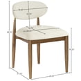 thumbnail image 3 of Meridian Furniture Riccio Cream Performance Fabric Upholstered Dining Side Chair, Set of 2, 3 of 10