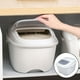 thumbnail image 4 of Dispensador de cereales de 10 l, cajas organizadoras secas con tapa, cubo para arroz integral Gris, 4 of 6