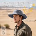 thumbnail image 4 of AirLoni 2 In 1 Breathable Fisherman Hat Wide Brim with Neck Flap and Removable Face Cover For Men & Women Fishing Hiking Camping Hats Grey,One Size, 4 of 5