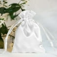 thumbnail image 2 of Efavormart 60PCS WHITE Satin Gift Bag Drawstring Pouch Wedding Favors Bridal Shower Candy Jewelry Bags - 3"x4", 2 of 5