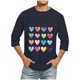 thumbnail image 5 of Camisas de Manga Larga para los Hombres Día de San Valentín Impresión Cuello Redondo Moda Casual, Mezcla de Poliéster de Lino de Algodón para Primavera Verano, 5 of 8