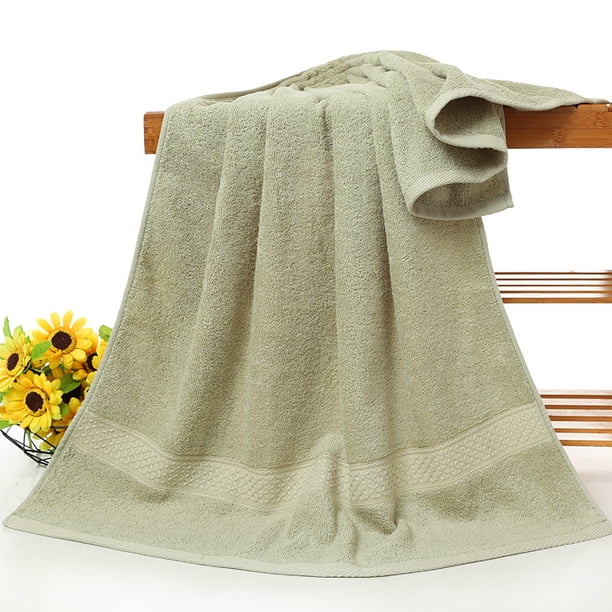 Xiao Hua 3 toallas de baño de algodón, toallas de mano de algodón suave, supersuaves y altamente absorbentes para ducha, piscina, spa, gimnasio y uso diario, 70 x 140 cm (verde medio).