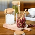 thumbnail image 4 of Overnight Oats Containers Spice Jars with Bamboo Lids and Spoon, 17 OZ Small Plastic Sugar Container with Wooden Lids and Scoop, Coffee Tea Jars for Loose Tea, Coffee Bar Food Storage, 4 of 8
