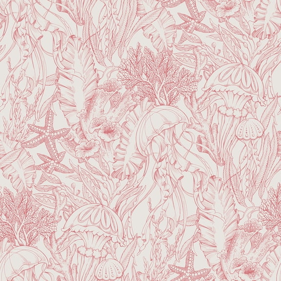 NuWallpaper Under the Sea Coral Peel and Stick Wallpaper