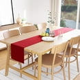 thumbnail image 2 of SHIQI-Table Runner 13x59 Po Long Tissu en Toile de Coton Couleur Unie Rouge Profond Lavable en Machine & Durable, 2 of 4