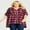 Red Check, variant on Avenue Women's Plus Size Pleasant Notched Neck Shirt