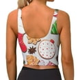 thumbnail image 4 of Picia Christmas Gingerbread Cookies Sports Bra for Women,Padded Strappy Sports Bras Medium Support Yoga Bra with Removable Cups,Running Yoga Bra-Large, 4 of 9
