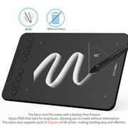 XP-Pen Deco mini7W 177.8 x 111.1mm Wireless Graphic Tablet, 8192 Pressure Sensitivity, Black