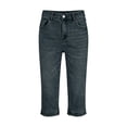 thumbnail image 6 of Capri Jeggings for Women Elastic High Waist Slim Fit Stretch Cropped Jeans with Pockets Denim Capris, 6 of 8