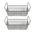 thumbnail image 2 of Freezer Basket, 2Pcs Chest Freezer Organizer, Space Saving Deep Basket Stackable Storage Rack Deep Freezer Metal Wire Baskets for Refrigerator Food Storage, 2 of 7