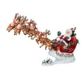 thumbnail image 2 of Kurt Adler Fabriché Musical Santa With 8 Reindeer, 2-Piece Set, 24", 2 of 4
