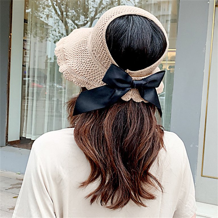 Sun Hat Wide Brim Empty Top UV Resistant Straw Weaving  display picture 1