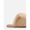 thumbnail image 4 of Joyspun Women’s Faux Fur Puff Scuff Slippers, 4 of 6