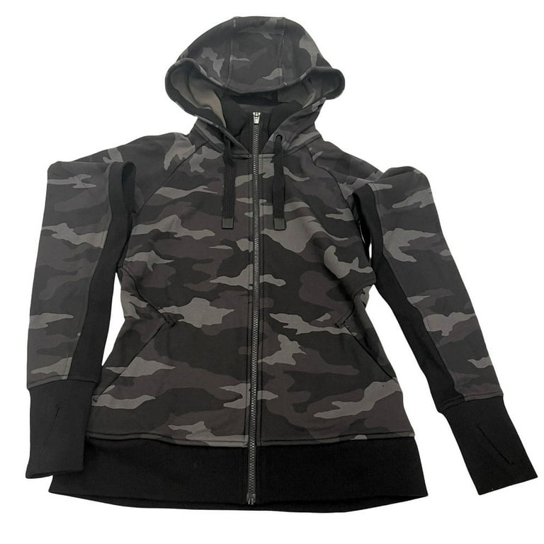 Athleta Women s Triumph Printed Hoodie Camo Black Small