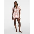 thumbnail image 2 of Joyspun Women's Dreamy Soft Collection Notch Collar Top and Shorts Pajama Set, 2-Piece, Sizes XS-3X, 2 of 6