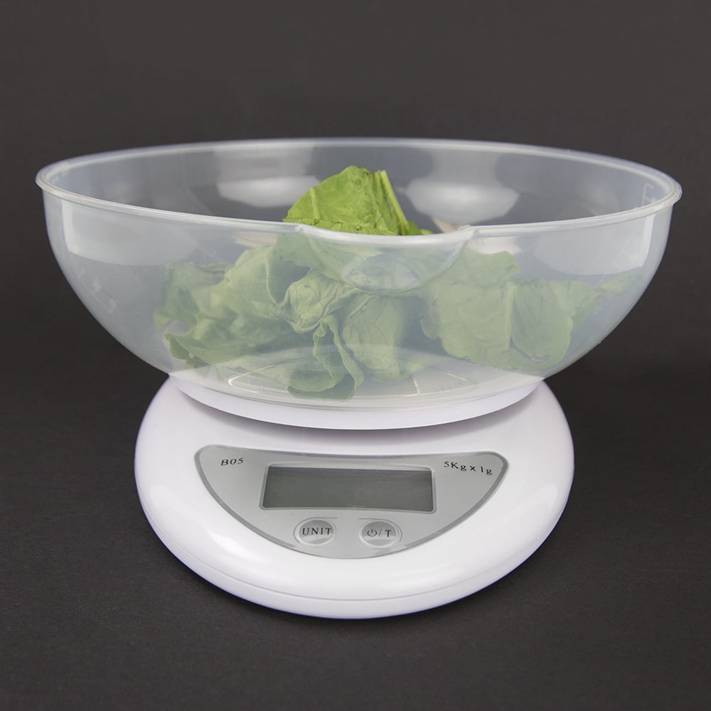 Home Basics Digital Food Scale with Plastic Bowl, White, Each - Kroger