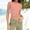 Orange, variant on Tsesme Women’s Polka Dot Short T-shirt Summer Round Neck Short Sleeve Tops Fashion Slim Tees