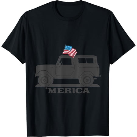 Vintage Bronco 4Th Of July Merica T-Shirt