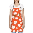 thumbnail image 3 of Yiaed Bright Autumn Leaves Charm Print Kitchen Apron with Hand Wipe Pockets,Big Pocket,Aprons for Women with Pockets, Waterproof for Cooking Baking, 3 of 7