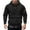 Black, variant on HXWCHs Men's Fall/Winter Hoodie Men's Loose Fit Zip Up Hooded Sweatshirt with Multiple Pockets for Everyday Casual Wear in Autumn and Winter Seasons GY1 XXL