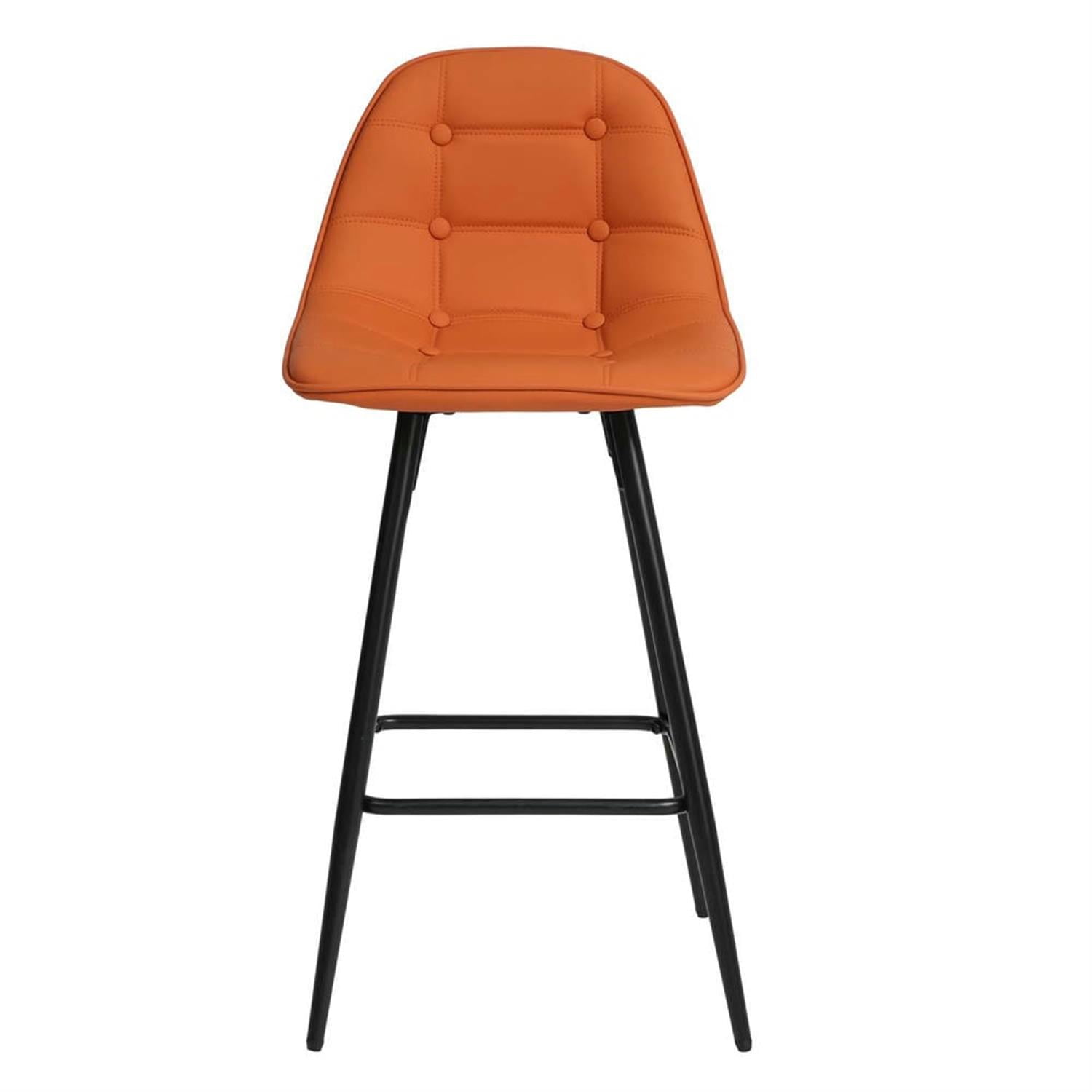 Demi Bonn 37" Counter Height Bar Stools Set of 2, Modern Barstools with Back, Kitchen Island Countertop Chairs for Dining Room, Brown