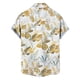 thumbnail image 3 of Ceisia Men's Tropical Print Short Sleeve Button Down Hawaiian Shirt for Beach Vacation Beige M Gifts, 3 of 7