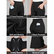 Sexy Dance Women's Bootcut Yoga Pants With 4 Pockets High Waist Plus Size Flare Leggings Stretch Workout Pant