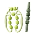 thumbnail image 3 of 2 piezas de rodillos de masaje para piernas, rodillo muscular manual de mano para esculpir el cuerpo. verde, 3 of 9