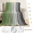 thumbnail image 5 of Sage Green Gray Ombre Blanket Soft Cozy Warm Throw Blanket for Couch, Plush Fuzzy Flannel Fleece Blankets for Sofa, Vintage Country Wooden Bed Blankets Lightweight Gifts for Women, 50"x60", 5 of 9
