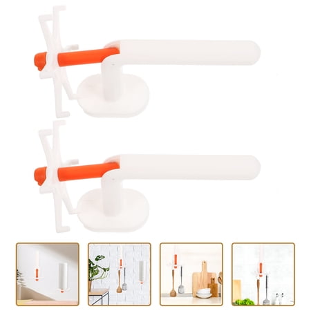 OULII 2Pcs 360 Degree Rotating Hook Rack Orange Utility Hooks for Kitchen Utensils and Towel Storage